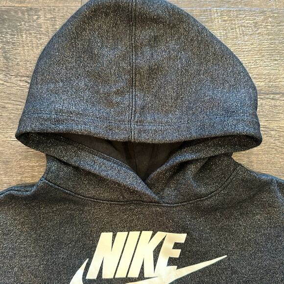 Nike 4/XS Black Sparkly Hoodie Pullover - Picture 3 of 6